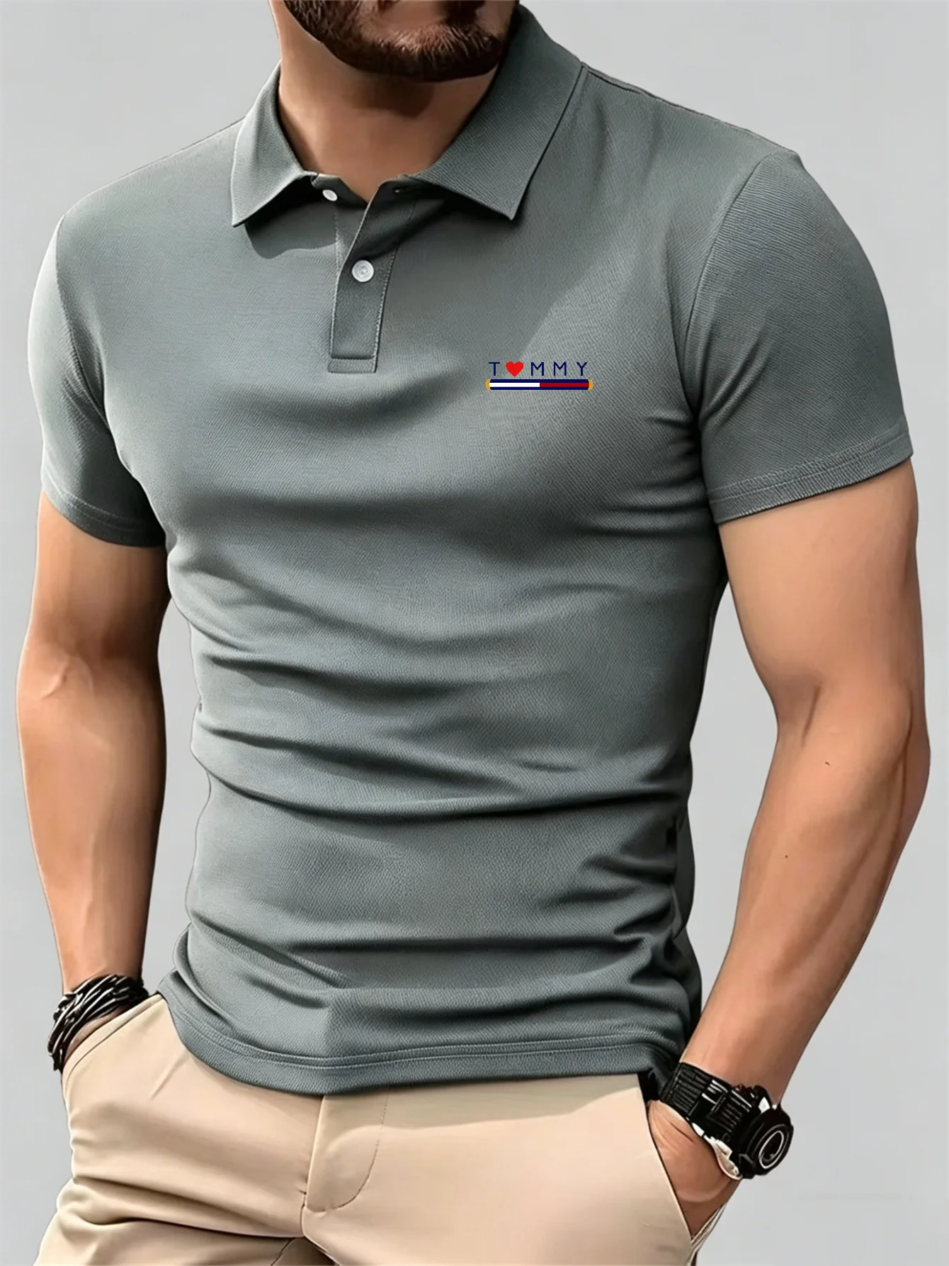 Men Formal Wear Pinterest - New Breathable Short Sleeve Button-Down Polo