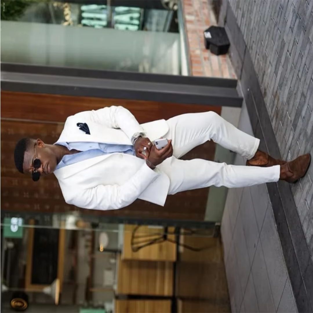 Men'S Formal Wear Not Suit - Men's White Formal Suits Classic Fit