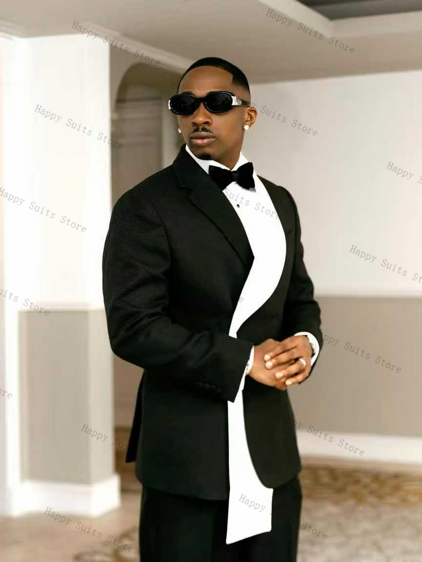 Black White Men Suit Set 2 Pcs - đánh giá và giá Men Formal Wear Black And White