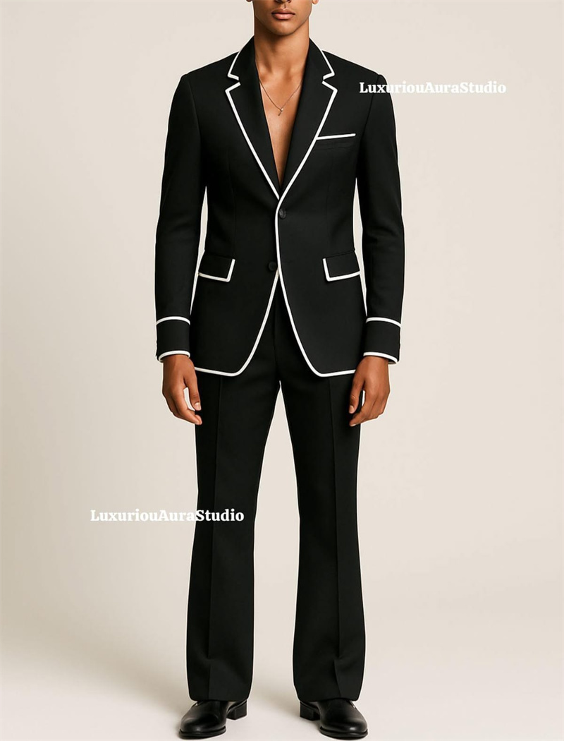 Designer Black Men Suit Set 2  - đánh giá và giá Men Formal Wear Black And White