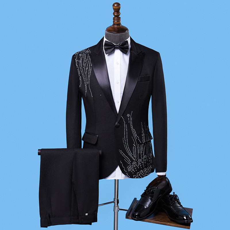 Men's Slim Fit Formal Suit wit - đánh giá và giá Men Formal Wear Black And White