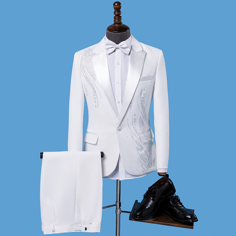 Men's Slim Fit Formal Suit wit - đánh giá và giá Men Formal Wear Black And White