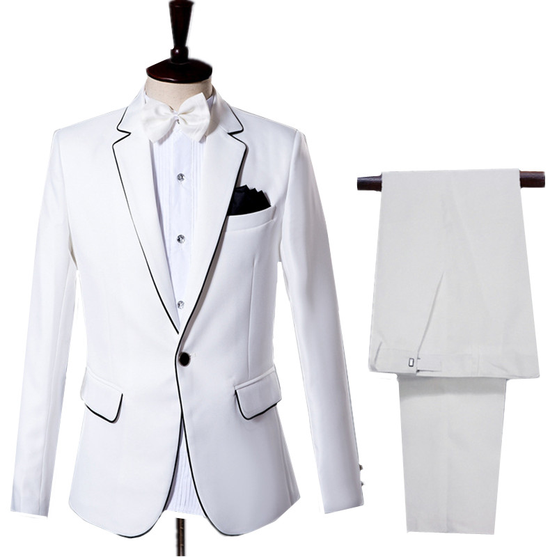 New Men's White Business Casua - đánh giá và giá Men Formal Wear Black And White