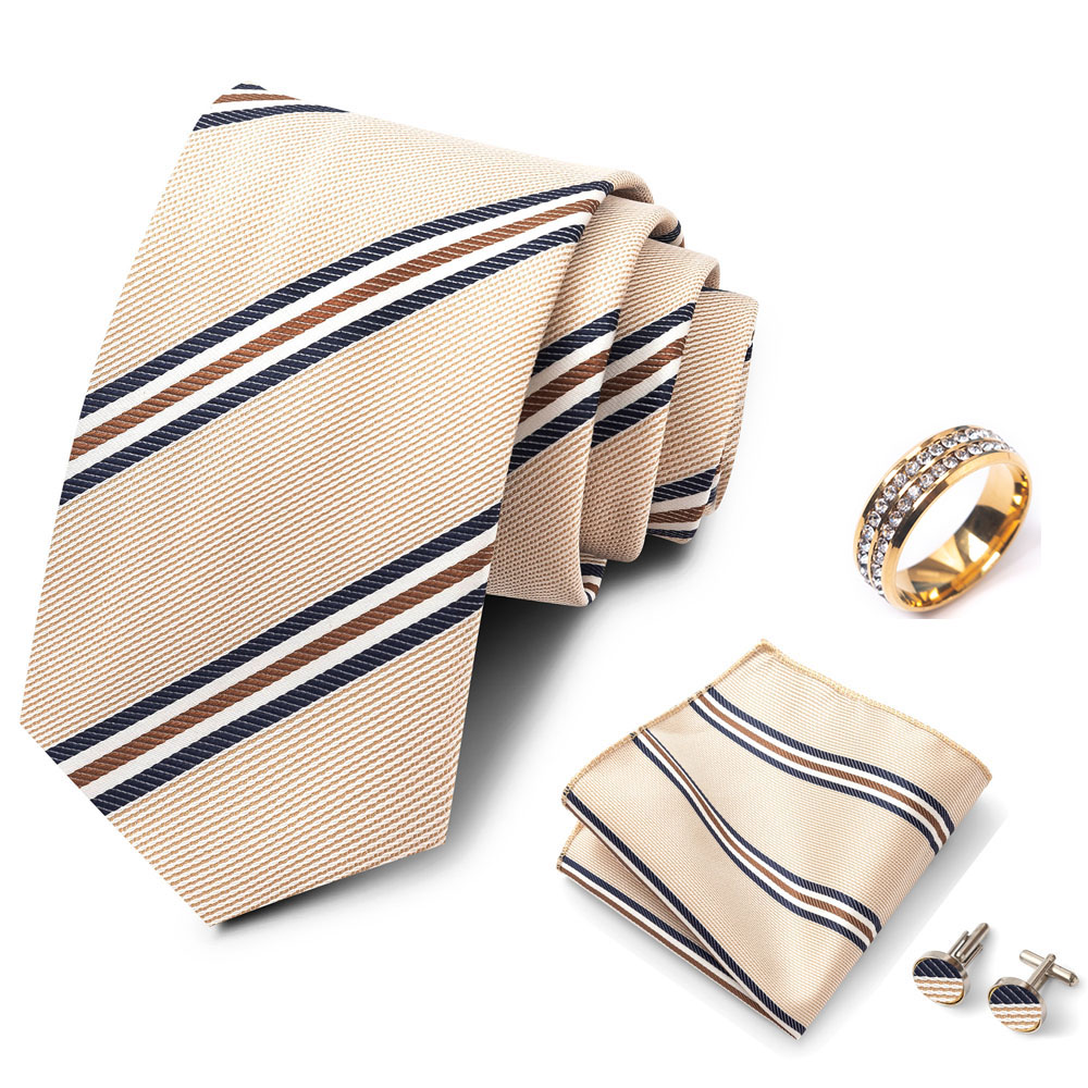 Striped men's tie set, stylish - đánh giá và giá Mens Formal