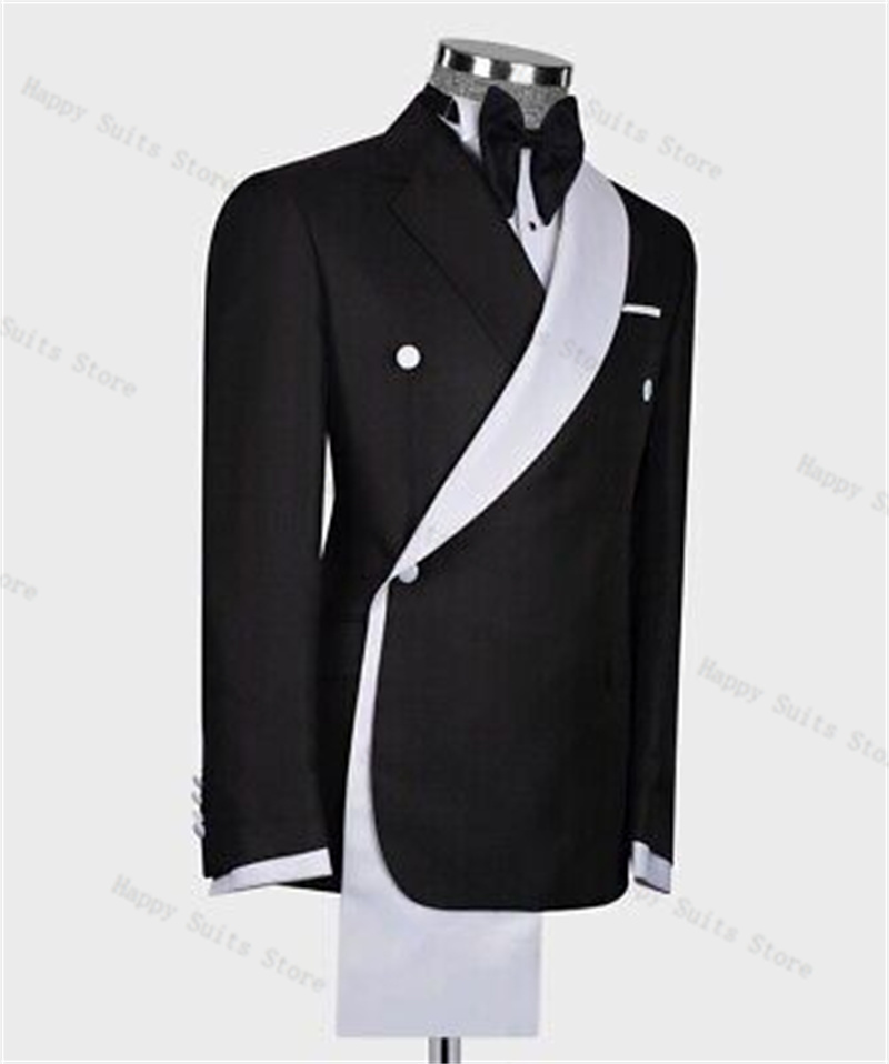 Black White Men Suit Set 2 Pie - đánh giá và giá Men Formal Wear Black And White