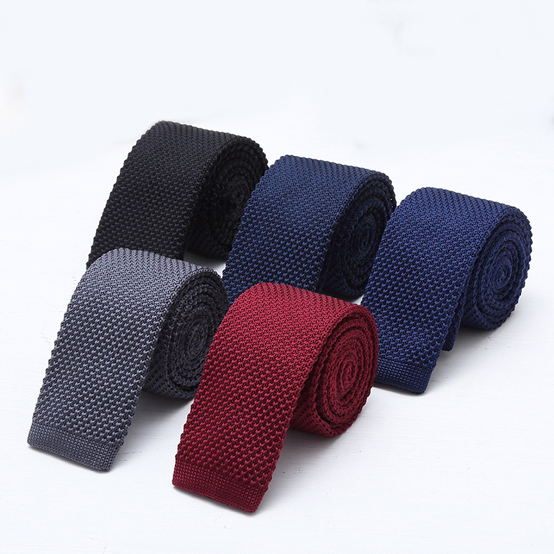 6cm Solid Black White Knitted  - đánh giá và giá Men Formal Wear Black And White