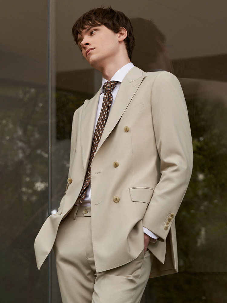 30% Wool Men Suits Set Blazer  - đánh giá và giá Khaki Formal Wear Men